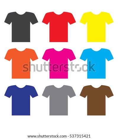 Set Templates Colored Polo Shirts Men Stock Vector 185262941 - Shutterstock