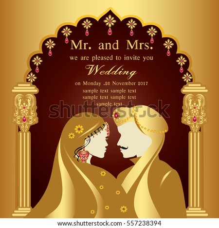 Indian Wedding Invitation Card Abstract Background Stock ...