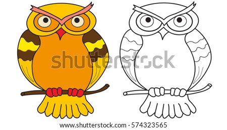 Set Cartoon Owls Wisdom Education Concept Stock Vector 142442233 ...