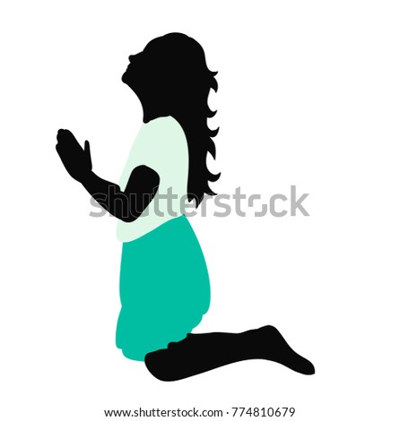 Little Girl Kneeling Stock Images, Royalty-Free Images & Vectors ...