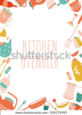 Kitchen Utensils Border set flat ware vintage kitchen utensils stock vector 501803686 Kitchen Utensils Border set flat ware vintage kitchen utensils stock vector 501803686