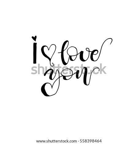 Love You Phrase Card Valentines Day Stock Vector 558398464 - Shutterstock