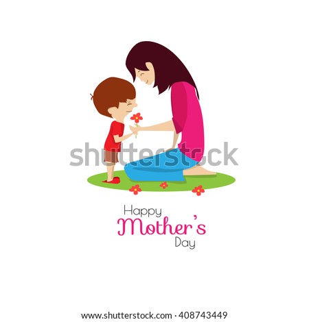 Mother's day. People. Mom and son.