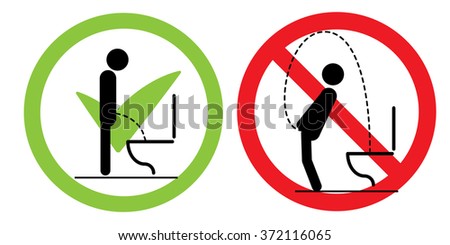 Forbidden Urinate Outside Toilet Stock Vector 68800753 - Shutterstock