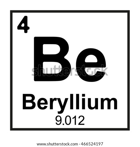 Periodic Table Element Beryllium Stock Vector 466524197 - Shutterstock