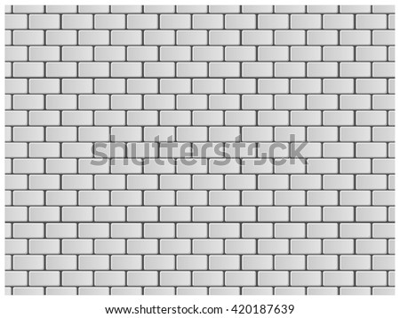 White Brick Wall Subway Tile Pattern Stock Vector 408872755 - Shutterstock