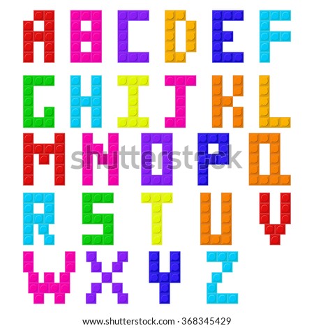 Vector Set Fun Pixel Art Alphabet Stock Vector 149507336 - Shutterstock