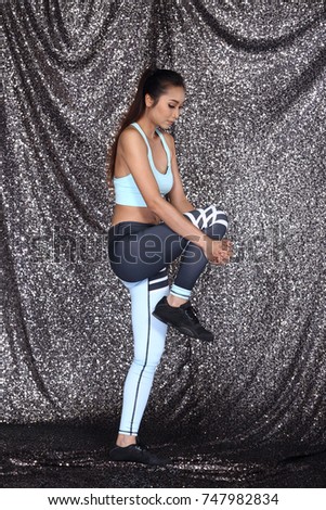 One leg asian female picture 2