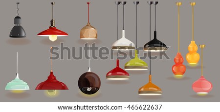 Lamp On Gray Background Furniture Icons Chandeliers Lamps Stock ... Lamp On Gray Background Furniture Icons Chandeliers Lamps Stock ...