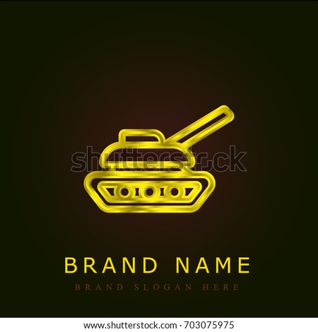 Tank golden metallic logo