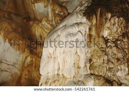 Quang Binh, Vietnam - 12th December 2016 - Paradise cave (or Thien Duong cave) is a cave in Phong Nha Ke Bang National Park, UNESCO's World Heritage Site