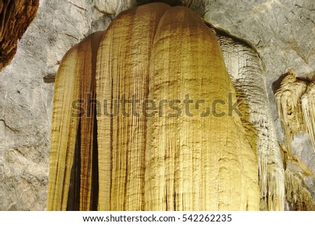 Quang Binh, Vietnam - 12th December 2016 - Paradise cave (or Thien Duong cave) is a cave in Phong Nha Ke Bang National Park, UNESCO's World Heritage Site