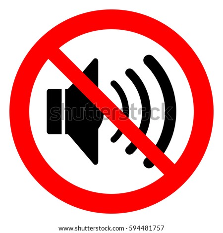 No Sound No Noise Prohibition Sign เวกเตอร์สต็อก 594481757 - Shutterstock