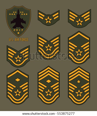 Set Army Badge Typography Tshirt Graphics Stock Vector 553875277 ...