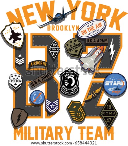 Camouflage College With Slogan Army Soldier T-shirt and apparels print graphic vector Varsity typography Urban Camo.