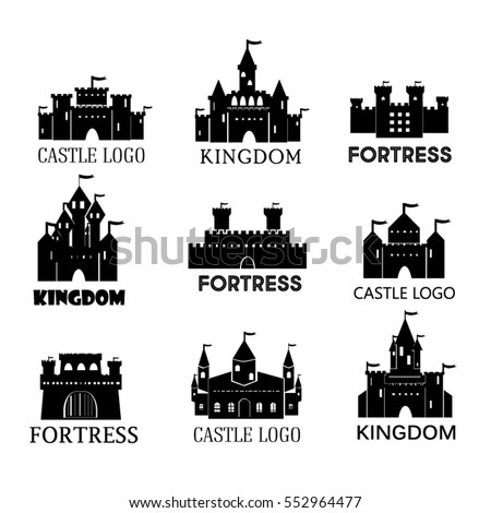 Vector Icon Set Lock Kingdom Fortress Stock Vector 552964477 - Shutterstock