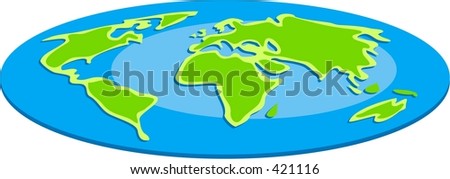flat globe flat globe