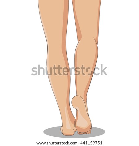 Varicosity Female Legs Back View Varicose Stock Vector 437348356 ...