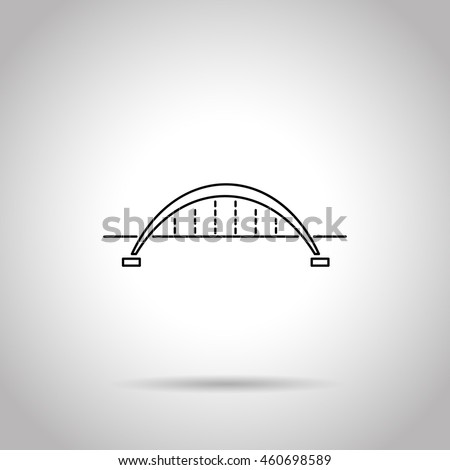 bridge flat line icon