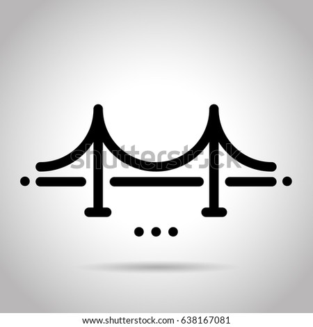 bridge flat line icon