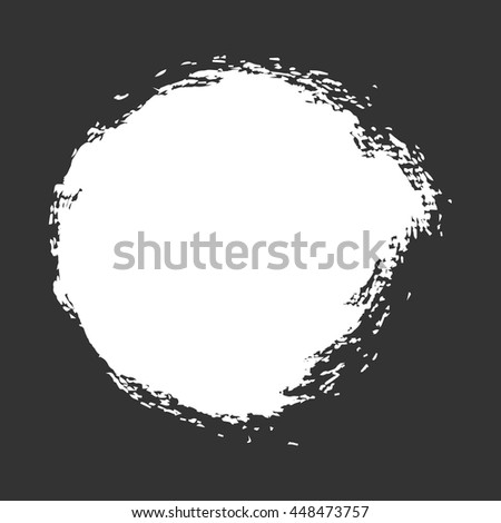 Vector White Circle Hand Drawn On Stock Vector (Royalty Free) 448473757 ...