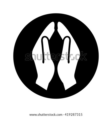Praying Hands Vector Icon Stock Vector 147772745 - Shutterstock