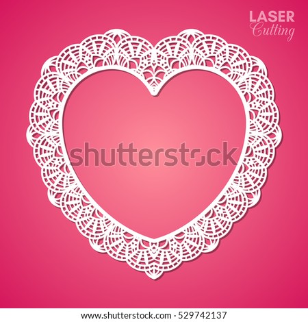 Download Laser Cut Vector Frame Shape Heart Stock Vector (Royalty ...