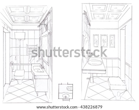 Bathroom Drawing Bathroom Drawing