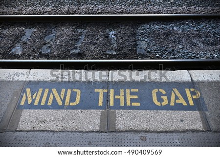 Mind the Gap on a Train Station Platform