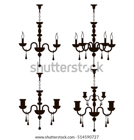 Vector Chandeliers Interior Furniture Icons Ceiling Stock Vector HD ... Vector Chandeliers Interior Furniture Icons Ceiling Stock Vector HD ...