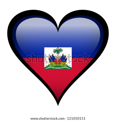 Haiti Flag Heart Shape Isolated On Stock Illustration 95671942 ...