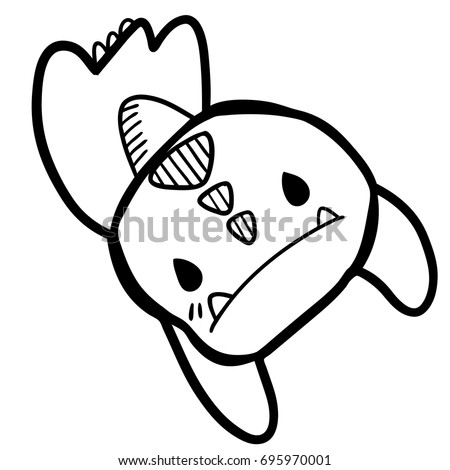 vector illustration draw outline of drawings godzilla cute dinosaur doodle cartoon style character design - Cartoon Outline Drawings vector illustration draw outline of drawings godzilla cute dinosaur doodle cartoon style character design - Cartoon Outline Drawings