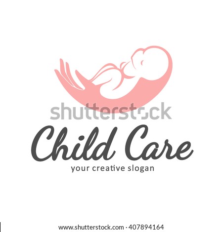 Logo Child Care Motherhood Childbearing Stock Vector 407894164