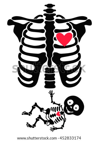 Photo for funny baby vs skeleton