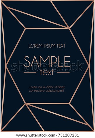 invitation decoration vector Template Gold Stock Modern Rose Design Vector Geometric