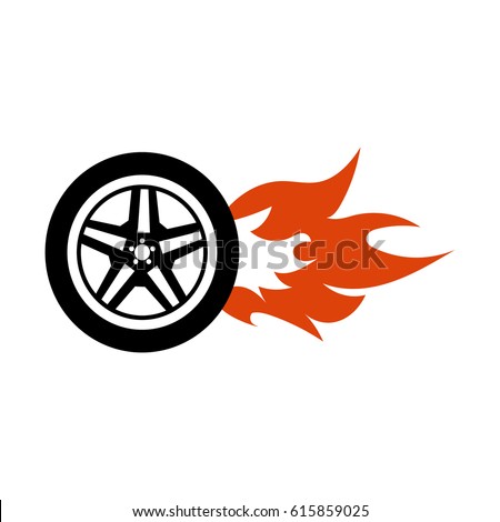 Burning Wheel Stock Vector 78658444 - Shutterstock