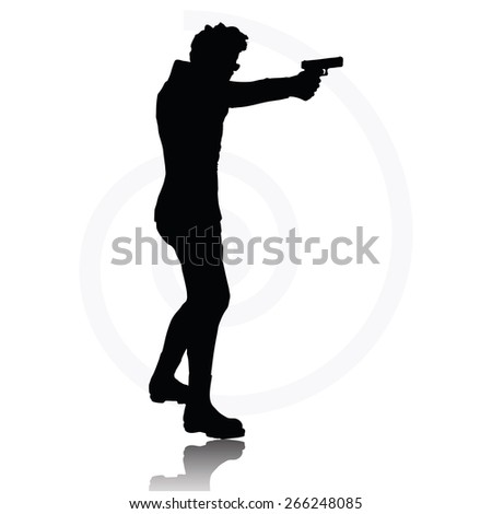 Man Pointing Gun Stock Vectors & Vector Clip Art | Shutterstock