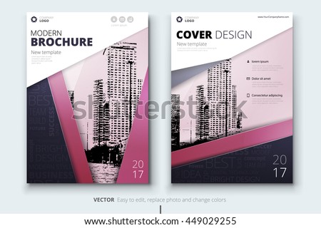 Magazine design. Corporate business template for brochure, annual 