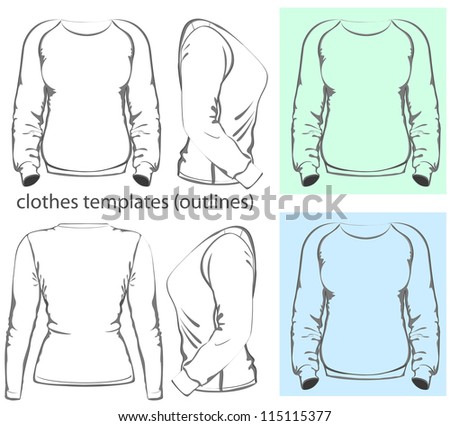 Download Vector Womens Tshirt Design Template Front Stock Vector ...