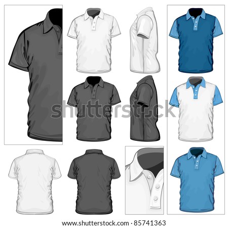 Vector Illustration Dress Shirt Buttondown Neckties Stock Vector ...