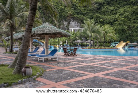 CAT BA, VIET NAM, June 10, 2016 luxury resort, in the Bay Cat Ba, Hai Phong, Vietnam