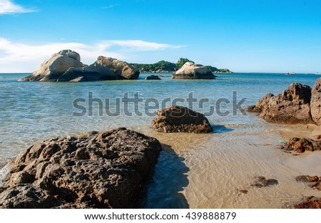 QUANG BINH, Vietnam, September 12, 2015 reefs, seas Quang Binh, central Vietnam