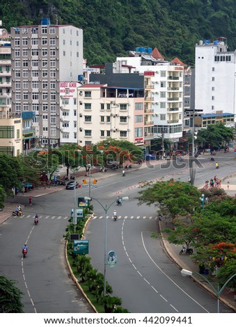 HAI PHONG, VIETNAM, June 19, 2016 the town, Cat Ba Bay, the coastal city of Hai Phong, Vietnam