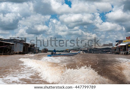 CA MAU, VIET NAM, July 2, 2016 rivers, seas Ca Mau, Vietnam