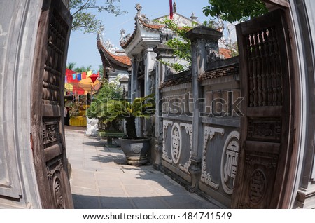 HAI DUONG, Vietnam, September 18, 2016 architecture, ancient temples, memorial general Tran Hung Dao, relic Con Son, Kiep Bac, Hai Duong, Vietnam