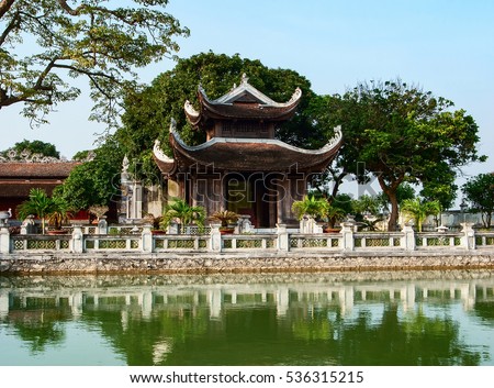 HAI DUONG, Vietnam, December 15, 2106 Temple, Confucius Temple Mao Dien, Hai Duong Province, Vietnam