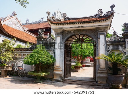 HAI DUONG, Vietnam, September 18, 2016 architecture, ancient temples, memorial general Tran Hung Dao, relic Con Son, Kiep Bac, Hai Duong, Vietnam
