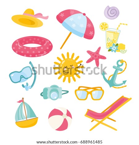 Cute Weather Set Emotional Weather Forecast Stock Vector 696675820 ...