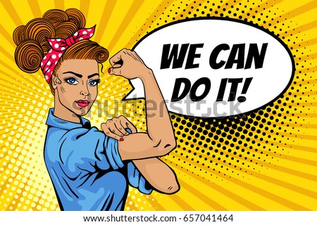 We Can Do Poster Pop Art Vector de stock (libre de 