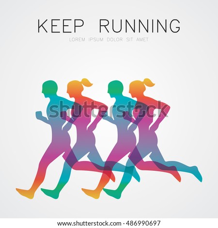 Run Running Poster Stock Vector 486990697 - Shutterstock